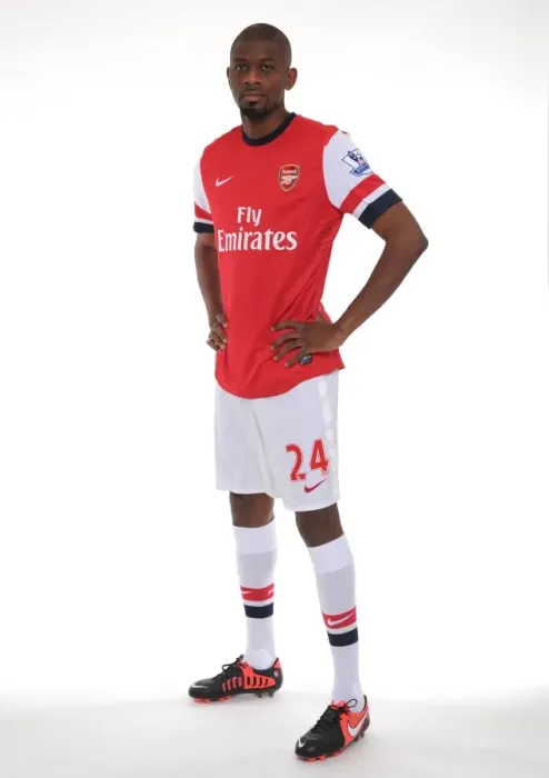 Framed Print : Arsenal 2013-14 Squad: Abou Diaby at the Team Photocall