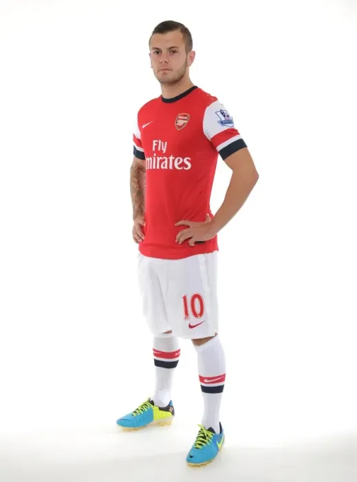 Framed Print : Arsenal 2013-14 Squad: Jack Wilshere at the First Team Photocall
