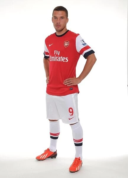 Arsenal 2013-14 Squad Photocall: Lukas Podolski