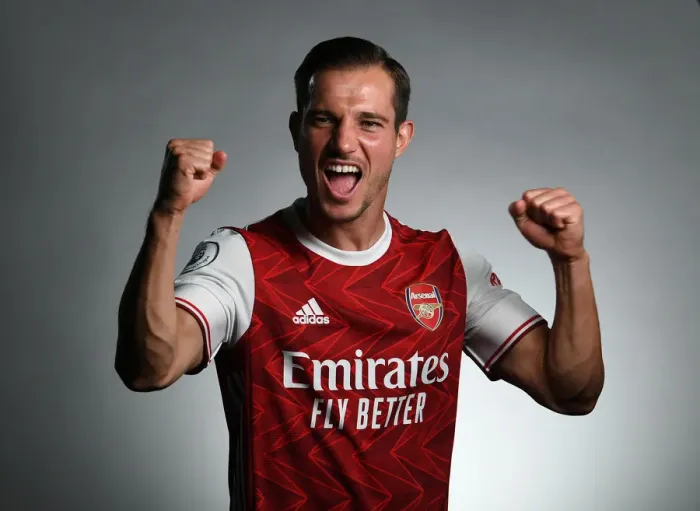 Framed Print : Arsenal 2020-21: Cedric Soares Presented to the First Team