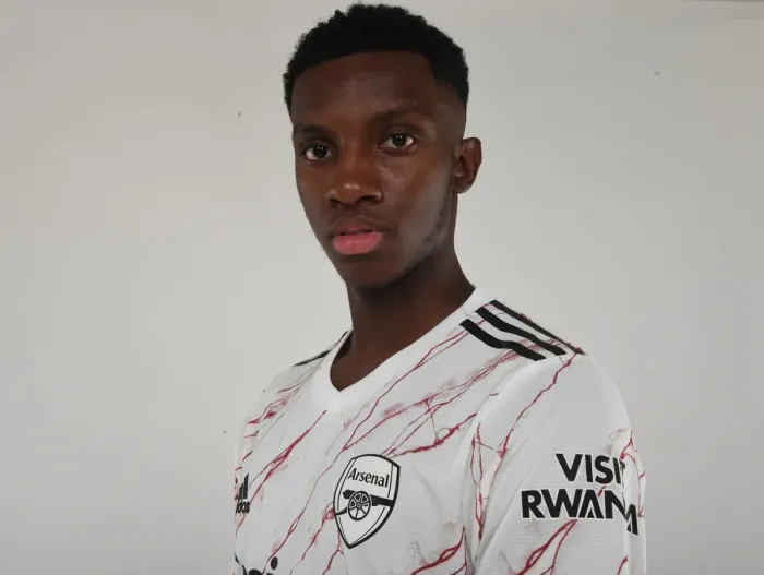 Framed Print : Arsenal 2020-21 First Team: Eddie Nketiah at Training
