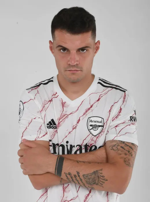Framed Print : Arsenal 2020-21 First Team: Granit Xhaka at Training Session