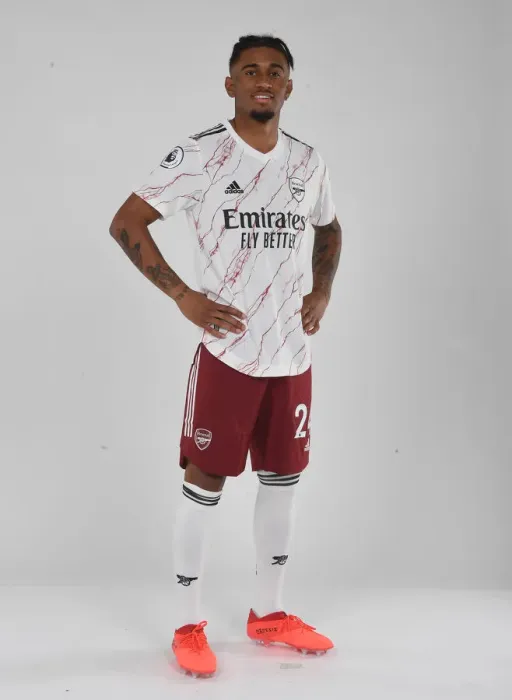 Framed Print : Arsenal 2020-21 First Team Photo Call: Reiss Nelson at London Colney