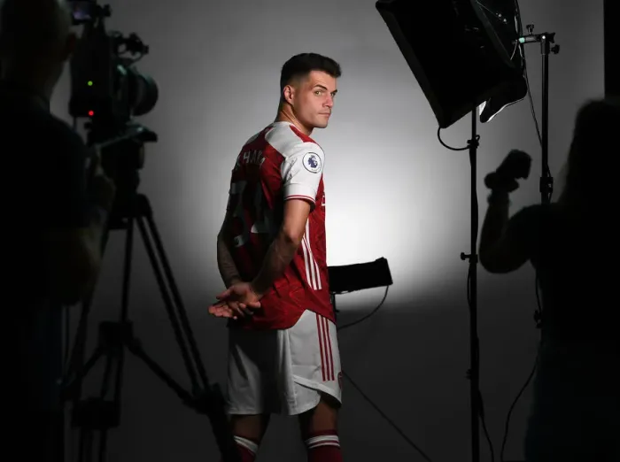 Framed Print : Arsenal 2020-21: Granit Xhaka at the First Team Photocall Framed Print : Arsenal 2020-21: Granit Xhaka at the First Team Photocall