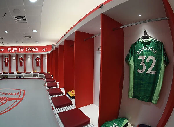 Arsenal: Aaron Ramsdale's Shirt in Arsenal Dressing Room Before Arsenal vs West Ham United (2021-22)