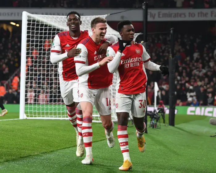 Framed Print : Arsenal Advance in Carabao Cup: Nketiah Scores in Quarterfinal Victory over Sunderland
