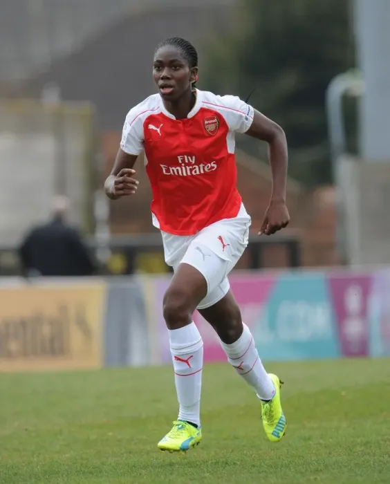 Framed Print : Arsenal Advance to FA Cup Semis: Asisat Oshoala Scores Decisive Penalty Past Notts County