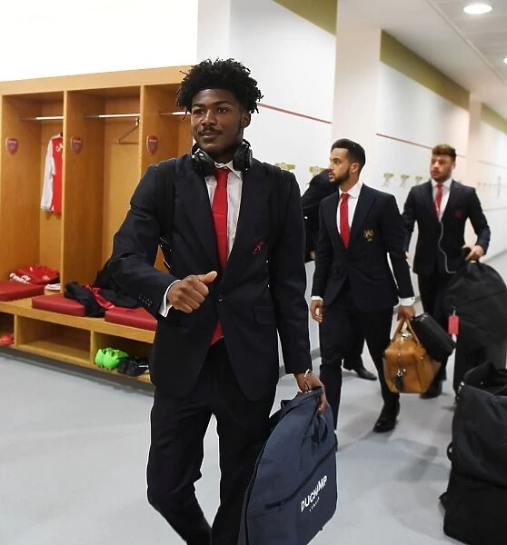 Arsenal: Ainsley Maitland-Niles in the Home Changing Room before Arsenal vs. Watford (2016-17)