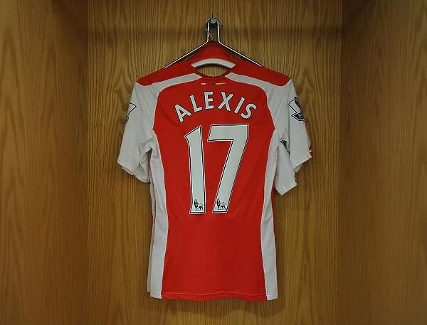 Arsenal: Alexis Sanchez's Empty Jersey in the Changing Room Before Arsenal vs Crystal Palace, 2014