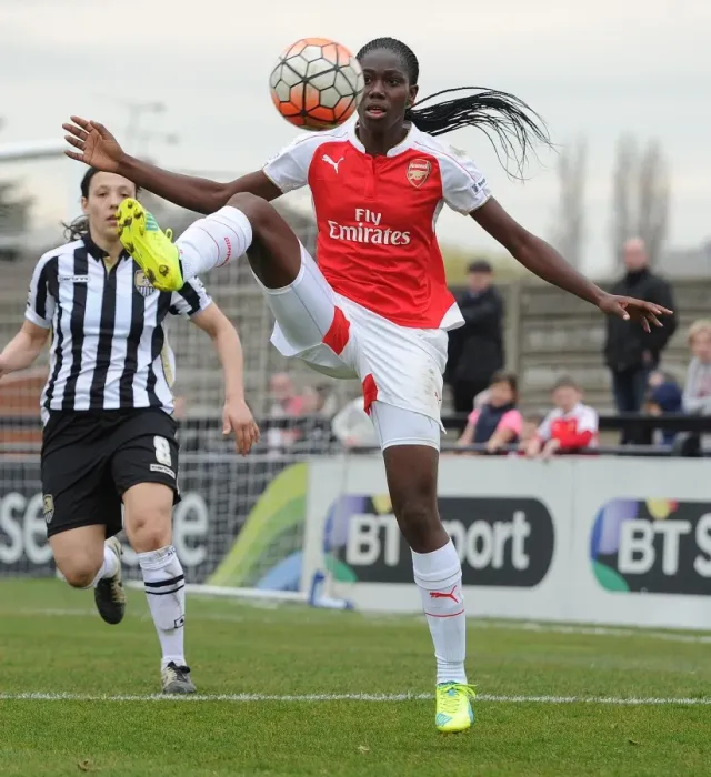 Framed Print : Arsenal and Asisat Oshoala Overcome Notts County Ladies in FA Cup Quarterfinals Thriller