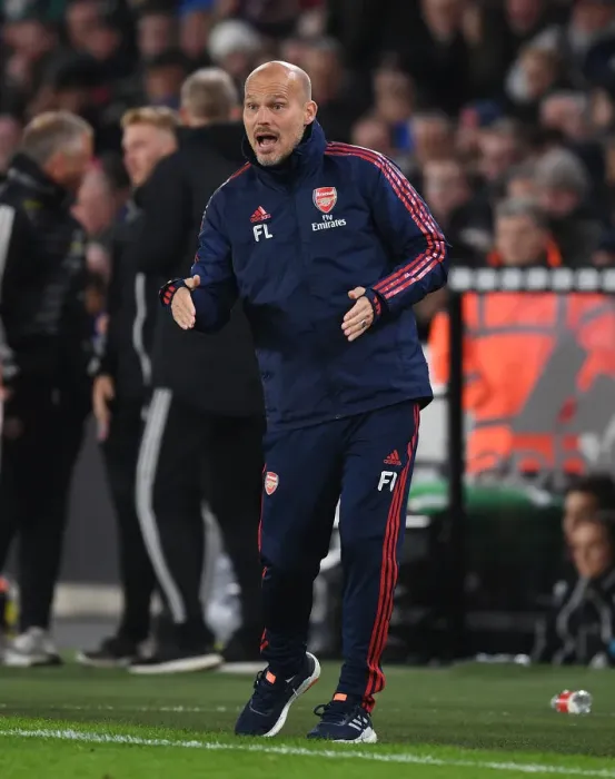Framed Print : Arsenal Assistant Coach Freddie Ljungberg at Sheffield United vs Arsenal, Premier League 2019-20