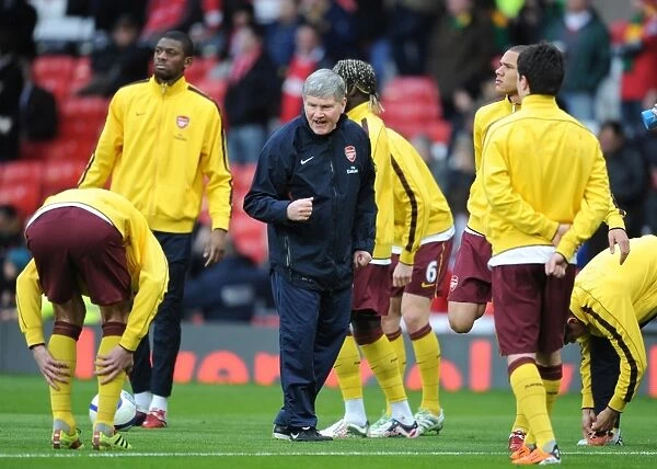 Arsenal assistant manager Pat Rice. Manchester United 2: 0 Arsenal, FA Cup Sixth Round