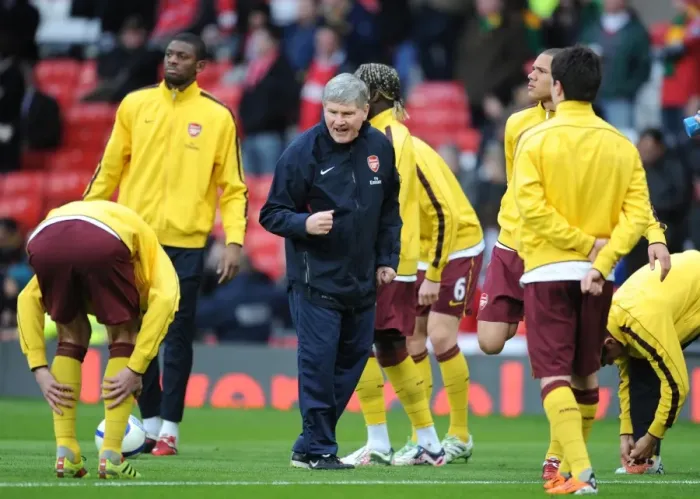 Framed Print : Arsenal assistant manager Pat Rice. Manchester United 2: 0 Arsenal, FA Cup Sixth Round Framed Print : Arsenal assistant manager Pat Rice. Manchester United 2: 0 Arsenal, FA Cup Sixth Round