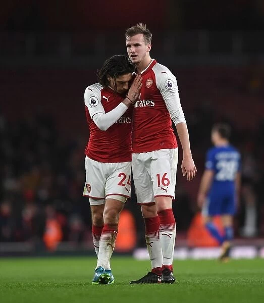 Arsenal: Bellerin and Holding Share a Moment after Arsenal vs. Chelsea Match