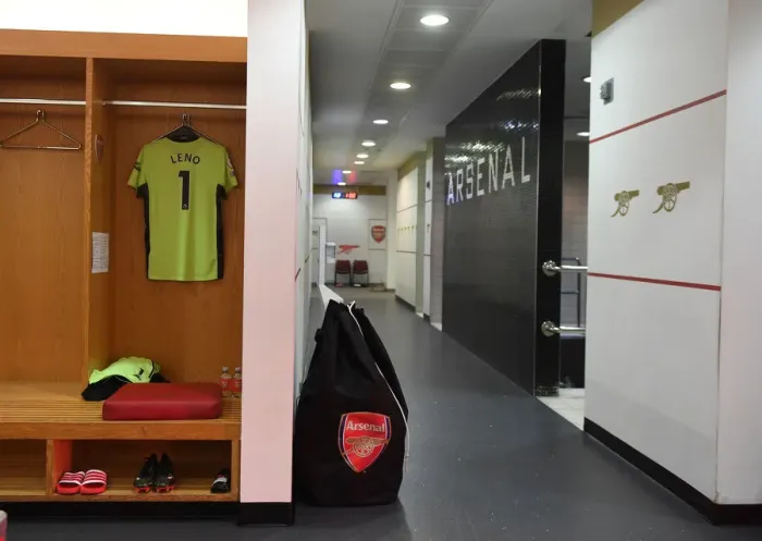 Framed Print : Arsenal: Bernd Leno's Pre-Match Routine vs Leeds United (Premier League 2020-21)
