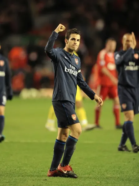 Arsenal Captain Cesc Fabregas Celebrates Print. Art Prints