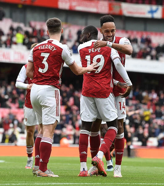 Arsenal Celebrate: Aubameyang and Pepe's Goal Dance (2021) - Arsenal FC vs Brighton & Hove Albion