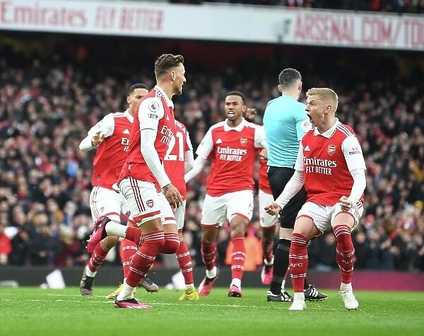 Arsenal Celebrate: Ben White and Oleksandr Zinchenko Score against AFC Bournemouth (2022-23)