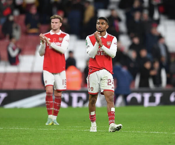Arsenal Celebrate Carabao Cup Victory Over Brighton & Hove Albion: Reiss Nelson's Clap to the Fans