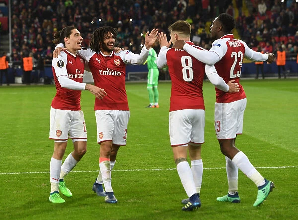 Arsenal Celebrate Double Strike: Ramsey, Welbeck, Bellerin, Elneny in Europa League Quarterfinal vs CSKA Moscow