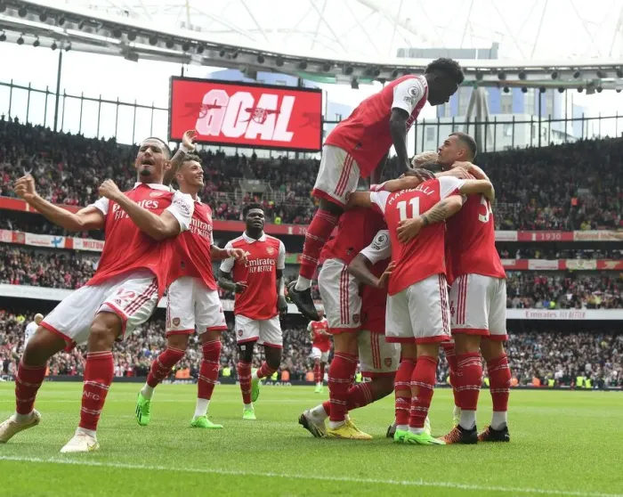 Framed Print : Arsenal Celebrate Double Strike Against Tottenham in 2022-23 Premier League Clash Framed Print : Arsenal Celebrate Double Strike Against Tottenham in 2022-23 Premier League Clash