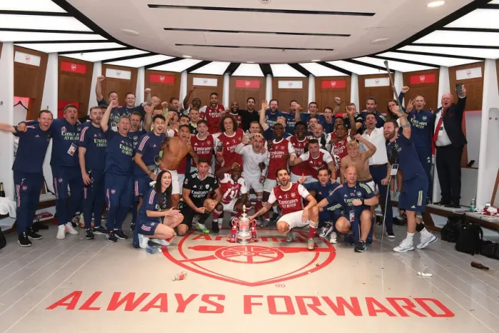 Framed Print : Arsenal Celebrate FA Cup Victory Over Chelsea Amid Empty Wembley Stadium (2020)