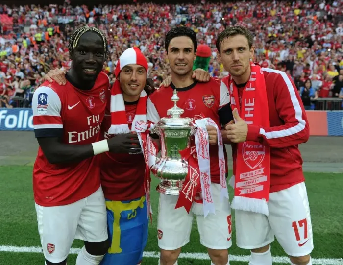 Framed Print : Arsenal Celebrate FA Cup Victory: Sagna, Cazorla, Arteta, Monreal Framed Print : Arsenal Celebrate FA Cup Victory: Sagna, Cazorla, Arteta, Monreal