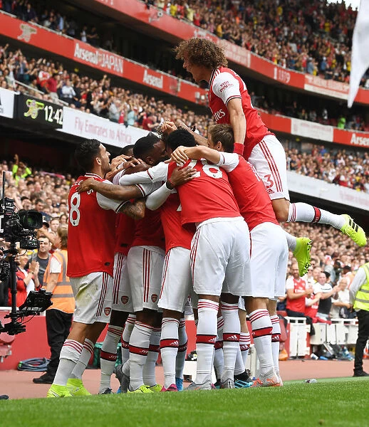 Arsenal Celebrate First Goal Against Burnley in 2019-20 Premier League