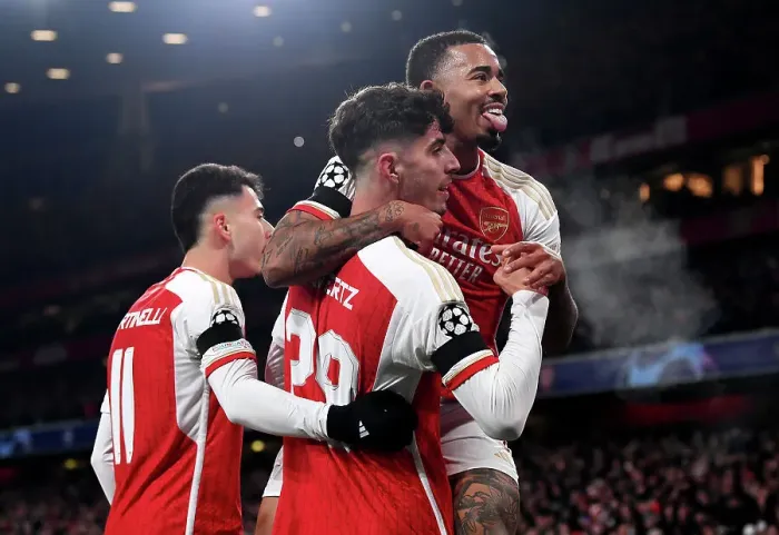 Framed Print : Arsenal Celebrate Kai Havertz's Goal: Arsenal FC vs RC Lens, UEFA Champions League 2023 / 24 Framed Print : Arsenal Celebrate Kai Havertz's Goal: Arsenal FC vs RC Lens, UEFA Champions League 2023 / 24