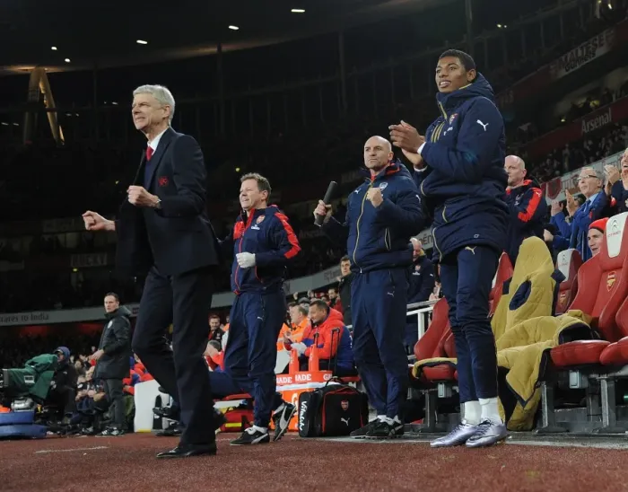 Framed Print : Arsenal Celebrate Mesut Ozil's Goal Against Bournemouth (2015-16): Wenger and Reine-Adelaide Rejoice Framed Print : Arsenal Celebrate Mesut Ozil's Goal Against Bournemouth (2015-16): Wenger and Reine-Adelaide Rejoice