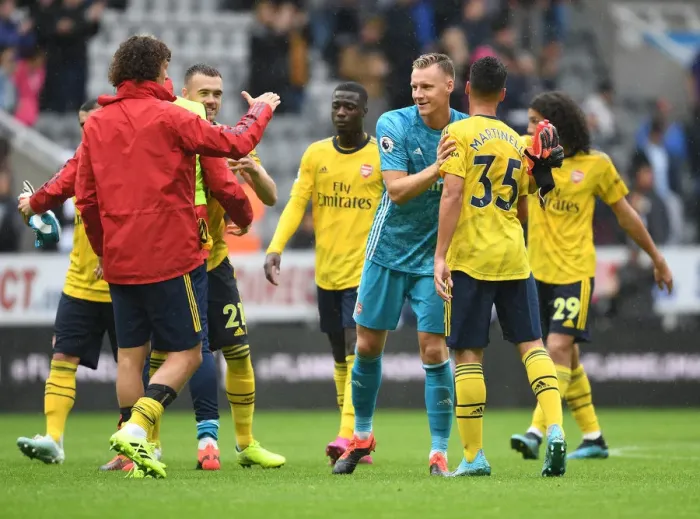 Framed Print : Arsenal Celebrate New Victory Over Newcastle United in Premier League