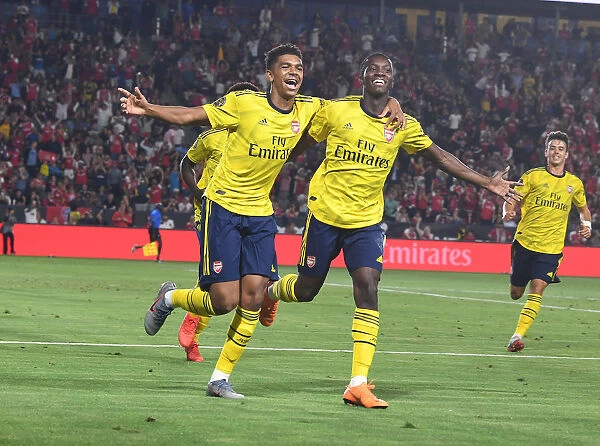 Arsenal Celebrate as Nketiah Scores Second Goal Against Bayern Munich in 2019 International Champions Cup