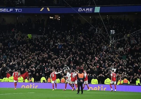 Arsenal Celebrate Premier League Victory over Tottenham Hotspur