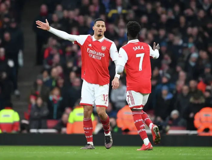 Framed Print : Arsenal Celebrate Second Goal Against AFC Bournemouth in 2022-23 Premier League