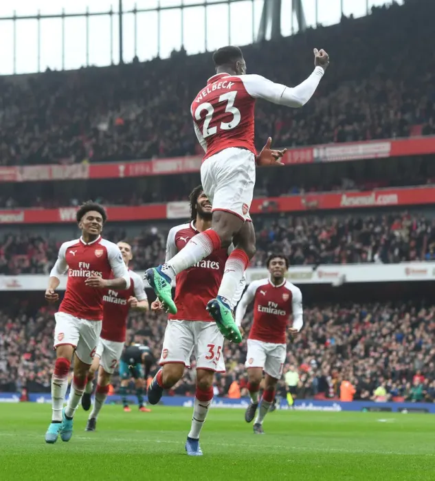 Framed Print : Arsenal Celebrate: Welbeck and Elneny Score in Victory over Southampton (2017-18) Framed Print : Arsenal Celebrate: Welbeck and Elneny Score in Victory over Southampton (2017-18)
