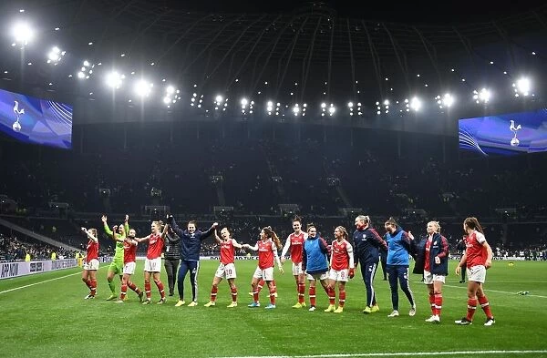 Arsenal Celebrate Win Against Tottenham Hotspur in FA Womens Super League