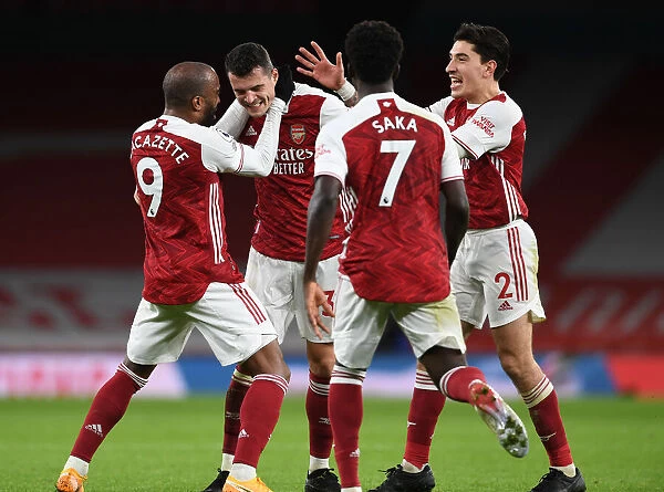 Arsenal Celebrate Xhaka's Goal: Arsenal v Chelsea, 2020-21 Premier League