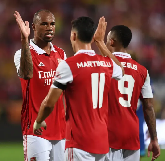 Framed Print : Arsenal Celebrates Double Gabriel Goals Against Chelsea in Florida Cup 2022-23 Framed Print : Arsenal Celebrates Double Gabriel Goals Against Chelsea in Florida Cup 2022-23