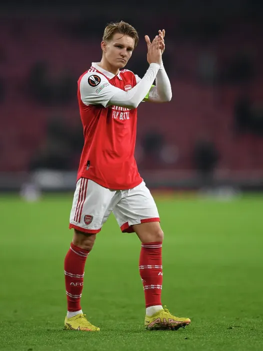 Framed Print : Arsenal Celebrates Europa League Victory: Martin Odegaard Rallies Fans