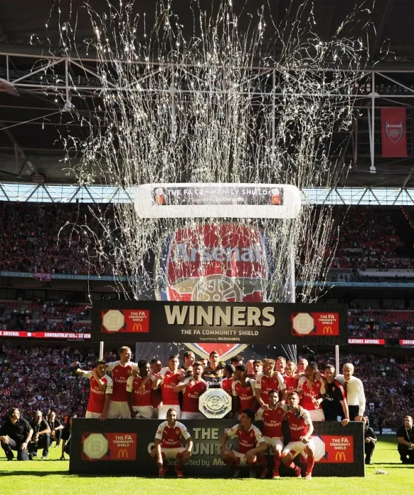 Framed Print : Arsenal Celebrates FA Community Shield Win Against Chelsea (2015-16)