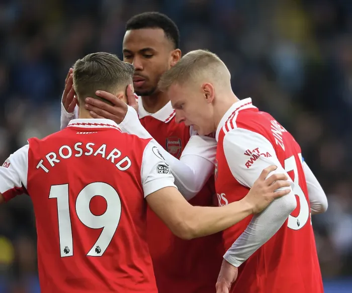 Framed Print : Arsenal Celebrates Goal Against Leicester City in Premier League Clash