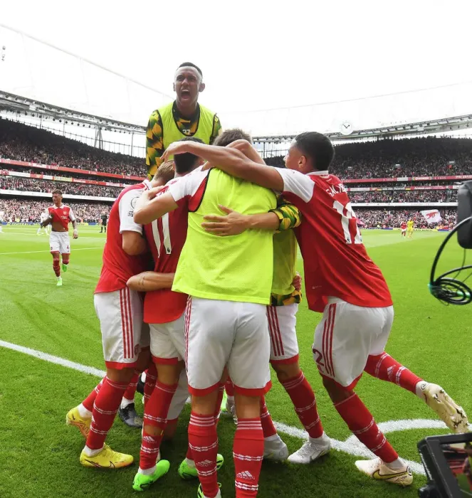 Framed Print : Arsenal Celebrates Third Goal Against Tottenham in 2022-23 Premier League Match Framed Print : Arsenal Celebrates Third Goal Against Tottenham in 2022-23 Premier League Match