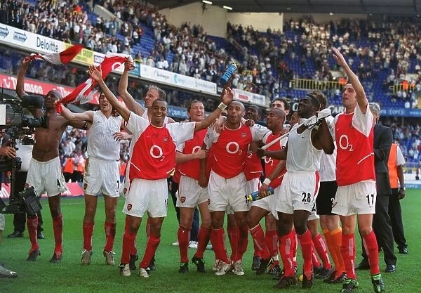 Arsenal Celebrates Premier League Victory at White Hart Lane, 2004