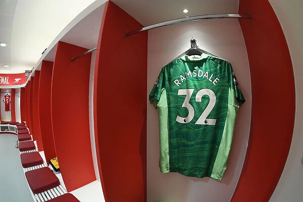 Arsenal Changing Room: Aaron Ramsdale's Shirt Before Arsenal vs West Ham United (2021-22)