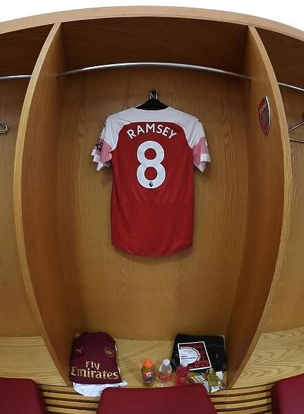 Arsenal Changing Room: Aaron Ramsey's Shirt Before Arsenal v Newcastle United (2018-19)