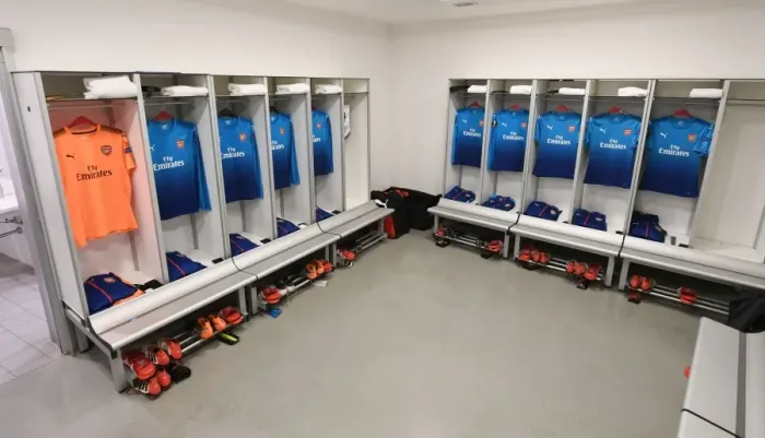 Framed Print : Arsenal in the Changing Room Before AC Milan Europa League Clash Framed Print : Arsenal in the Changing Room Before AC Milan Europa League Clash