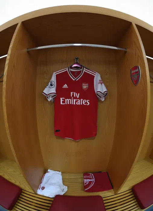 Framed Print : Arsenal Changing Room Before Arsenal FC vs Burnley FC - Premier League 2019-20