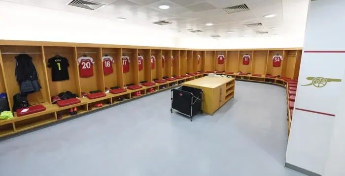Framed Print : Arsenal Changing Room Before Arsenal FC vs Chelsea FC - Premier League, Emirates Stadium