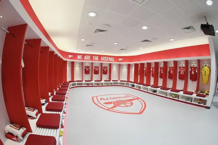 Framed Print : Arsenal Changing Room Before Arsenal FC vs Newcastle United, Premier League 2022-23