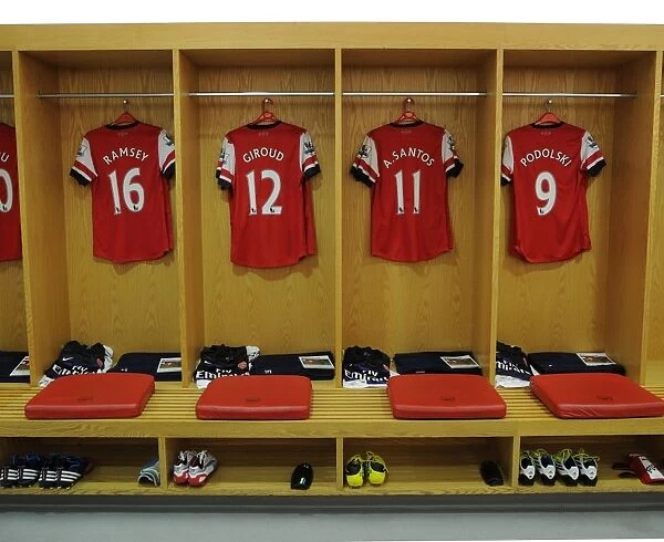 Arsenal Changing Room Before Arsenal vs. Sunderland, Premier League 2012-13